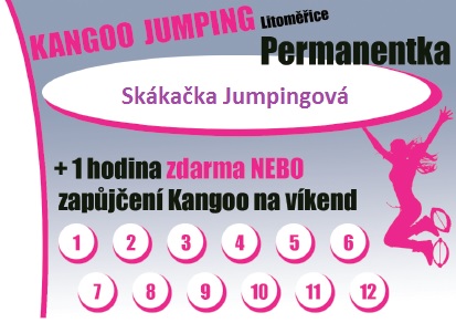 Permanentka - 12 vstupů Kangoo Jumping