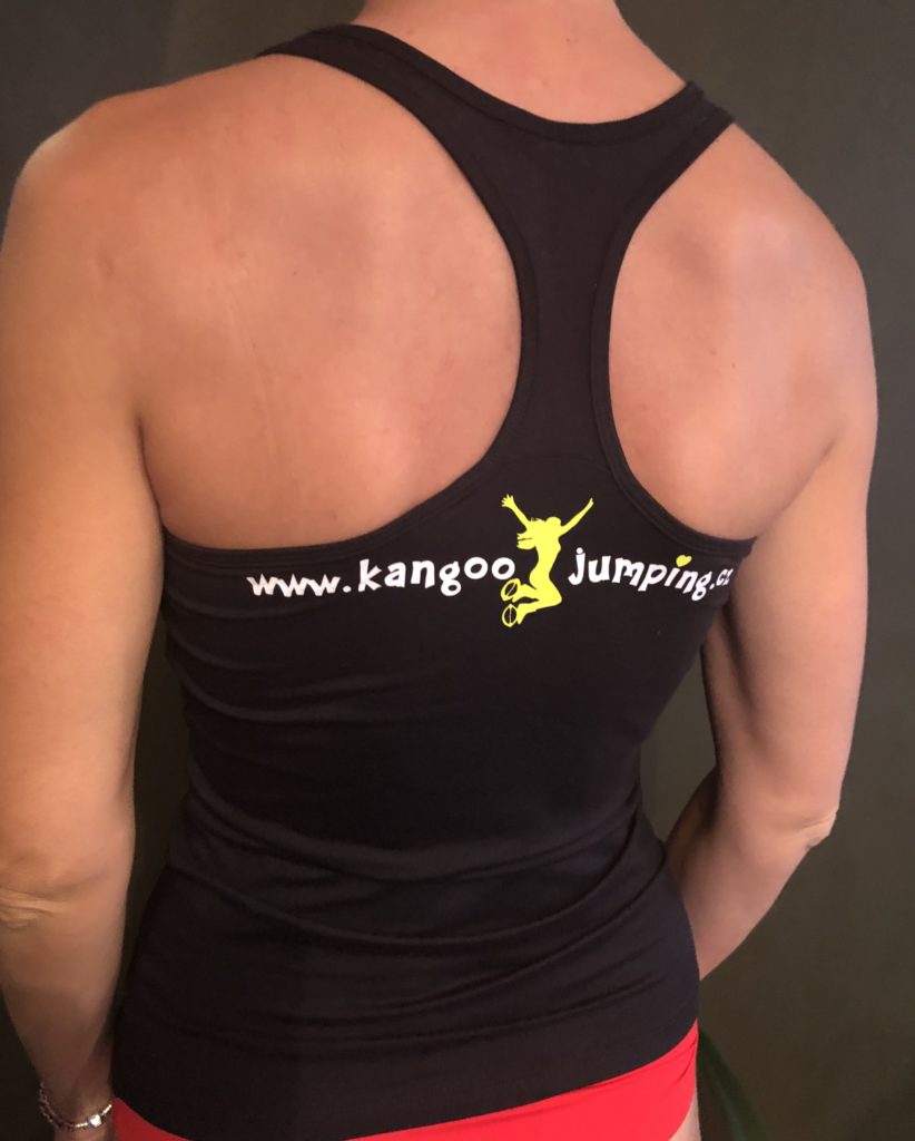 Funkční tílko KANGOO JUMPING - černé žlutá skákačka
